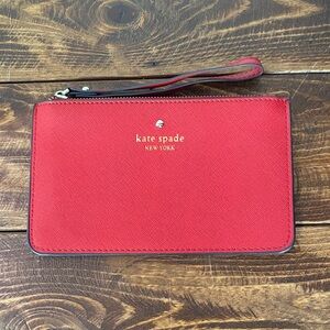 Kate Spade Red Leather Wallet Wristlet